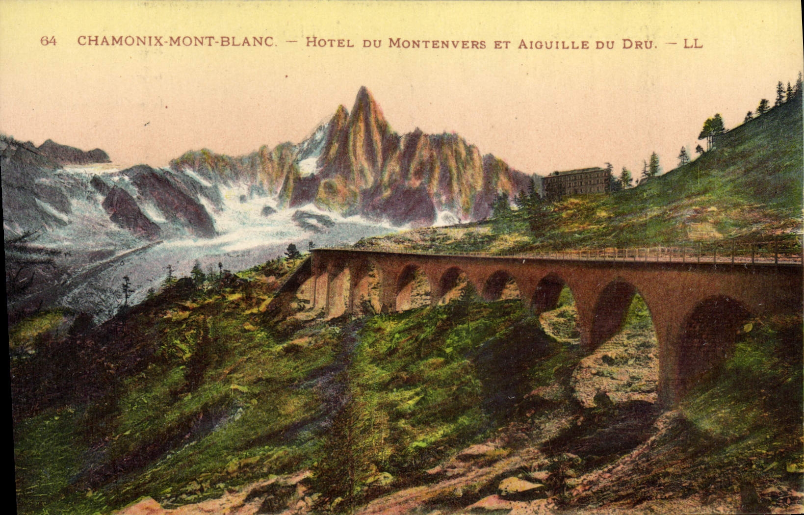 CPA Chamonix Mont Blanc Hotel Du Montenvers et aiguille du Dru