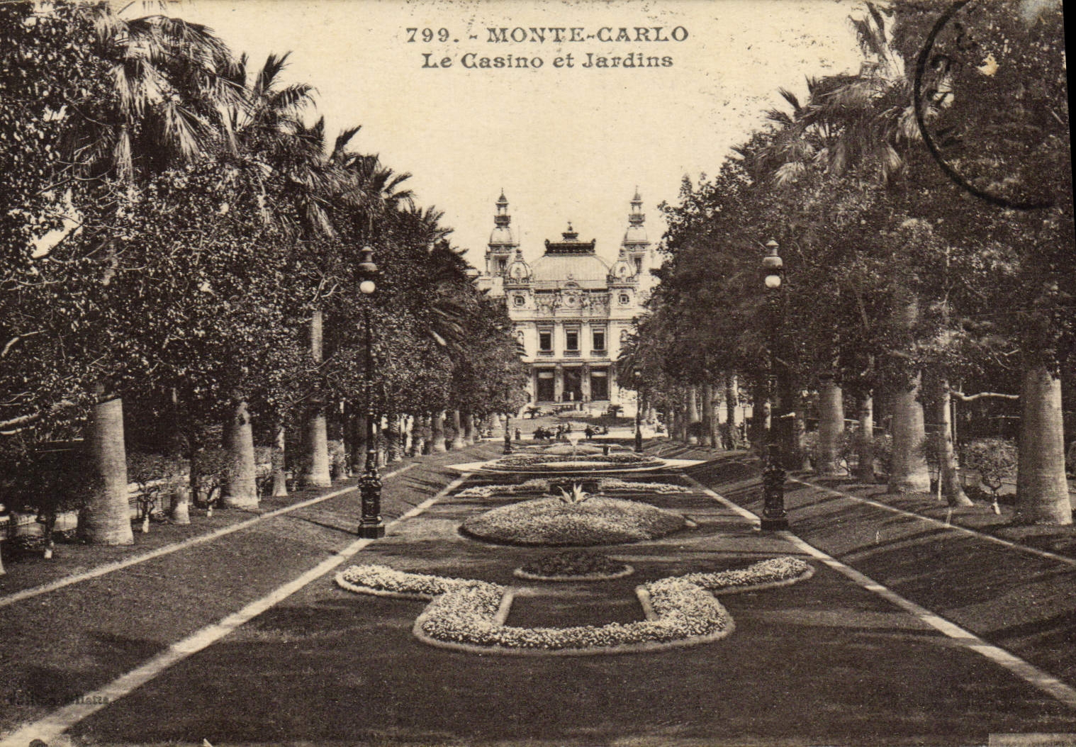 CPA Monte Carlo Le Casino et Jardins