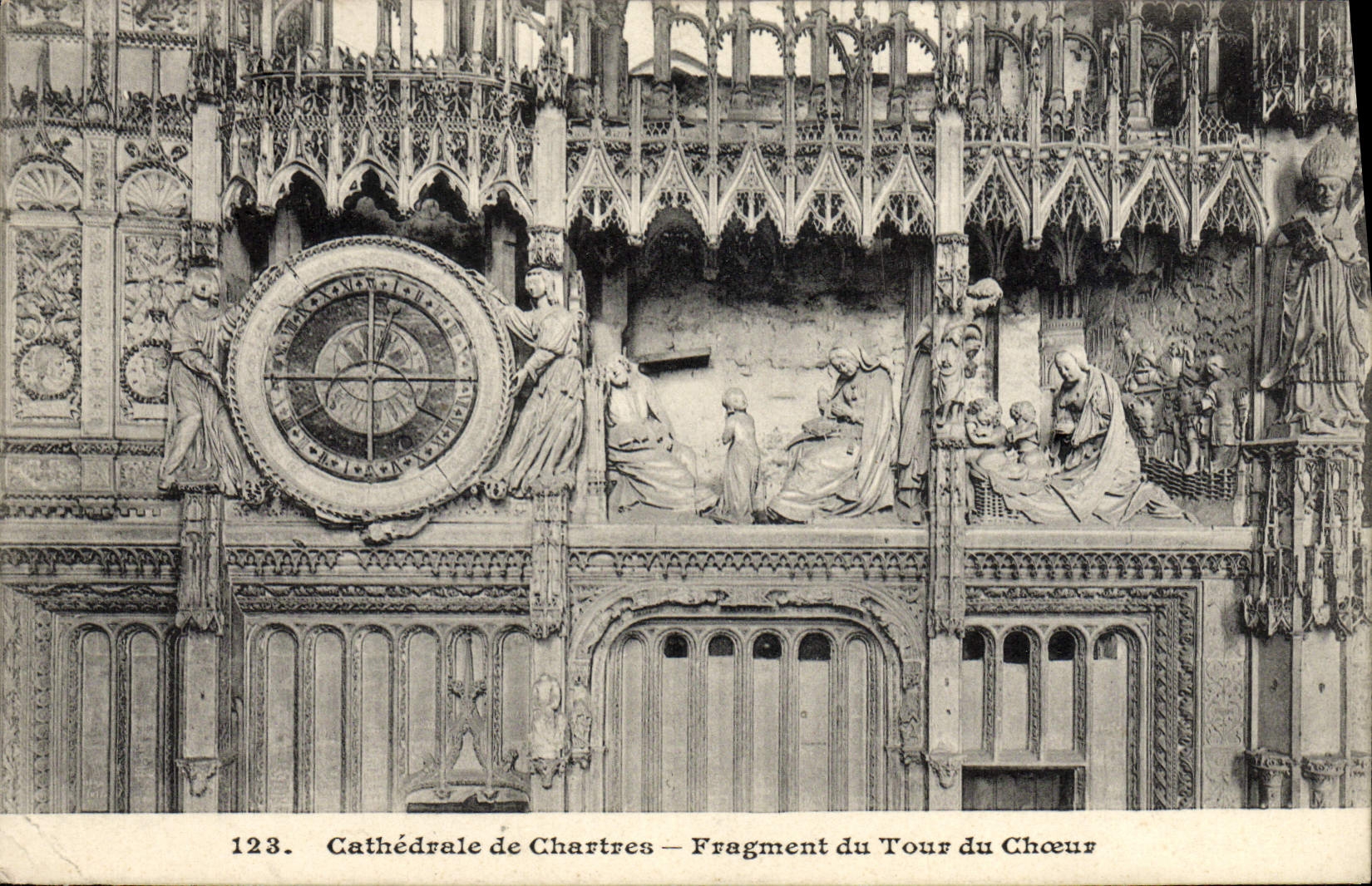 CPA Cathedrale de Chartres Fragment du Tour du Choeur