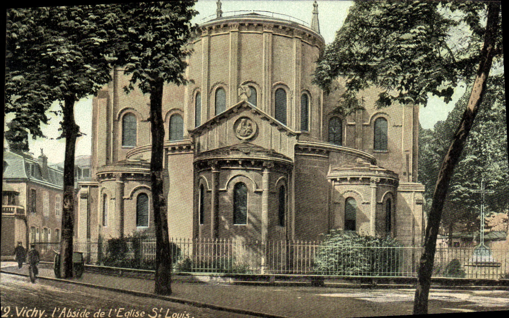 VINTAGE POSTCARD Vichy the Apse of the Church St Louis