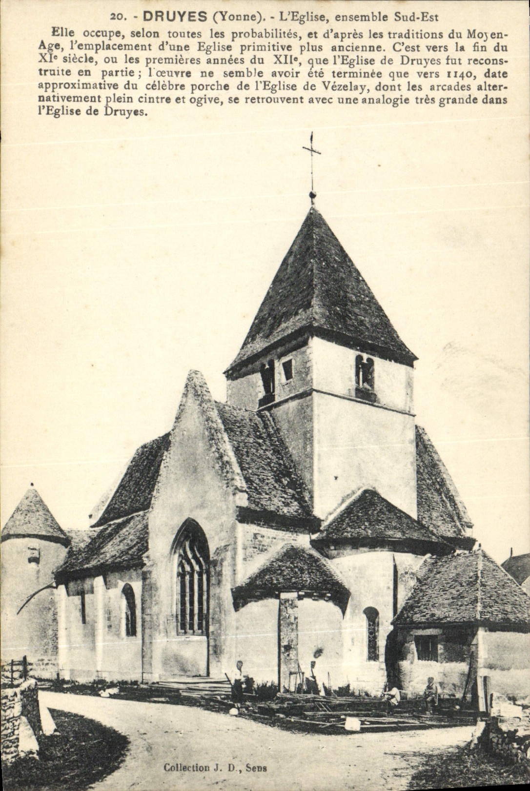 VINTAGE POSTCARD Druyes the Church Southern Unit East