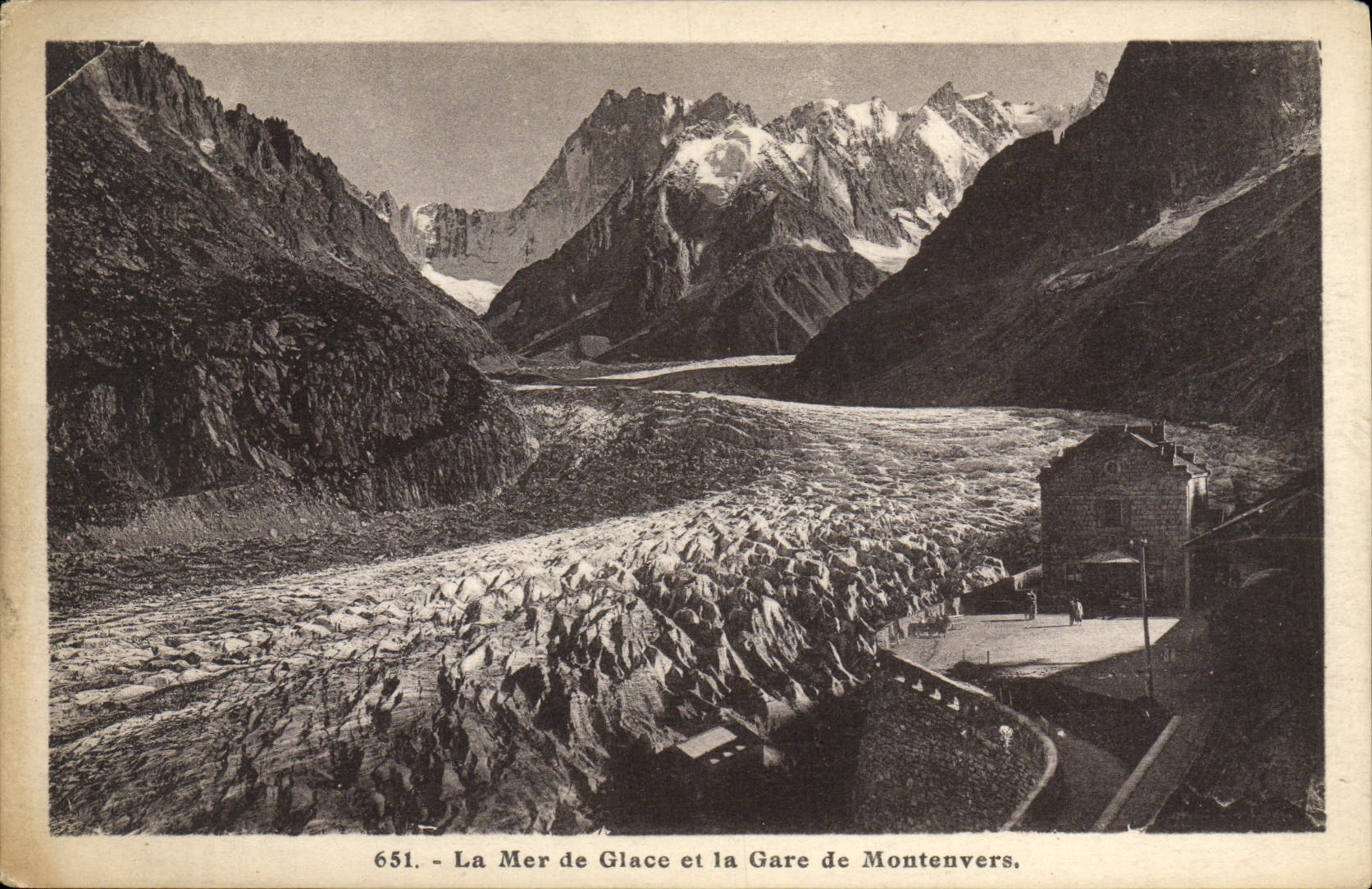 CPA La Mer de Glace et la Gare de Montenvers