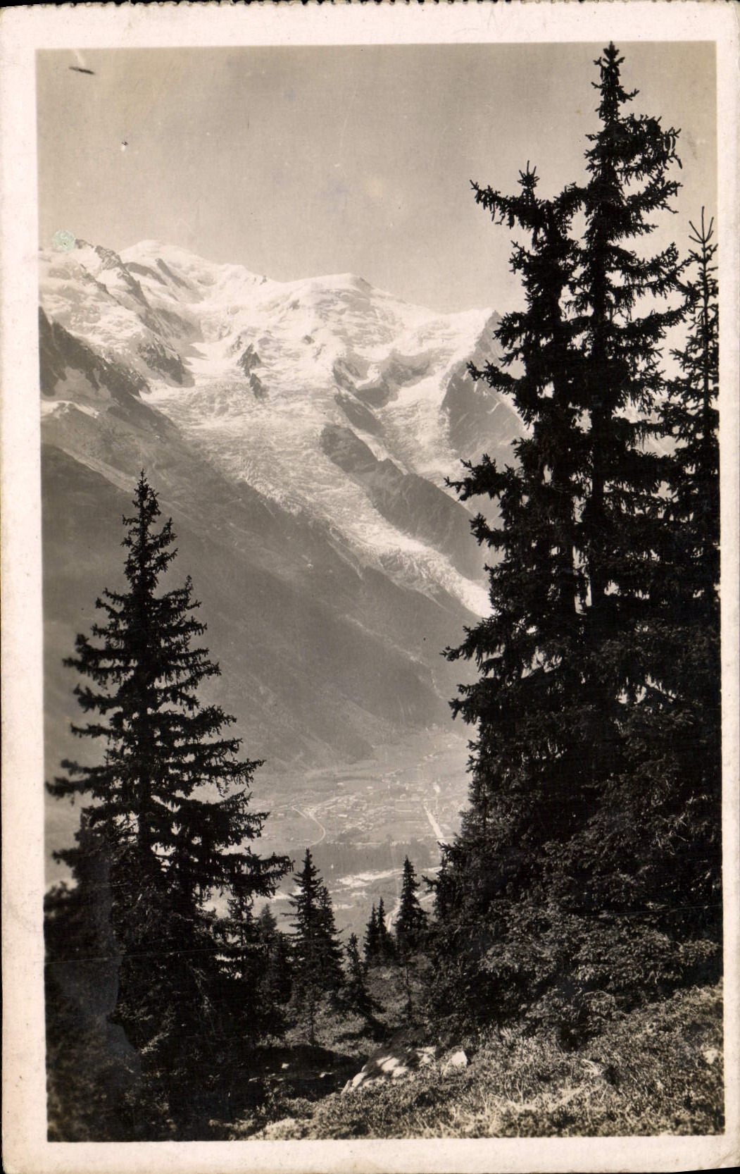 MODERN CARD Chamonix and the Blane Mount Seen of Flegere