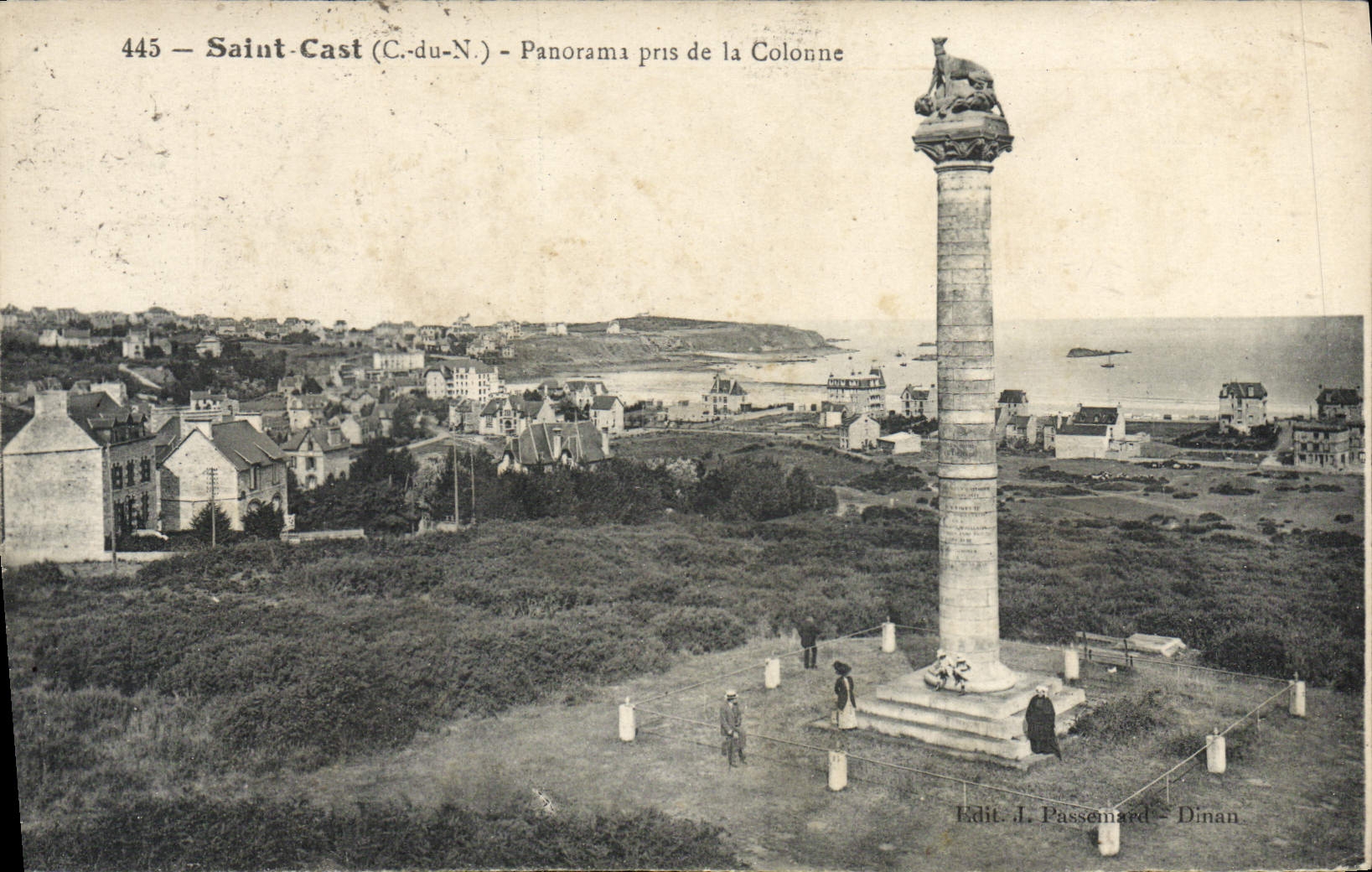 CPA Saint Cast Panorama Pres de la Colonne