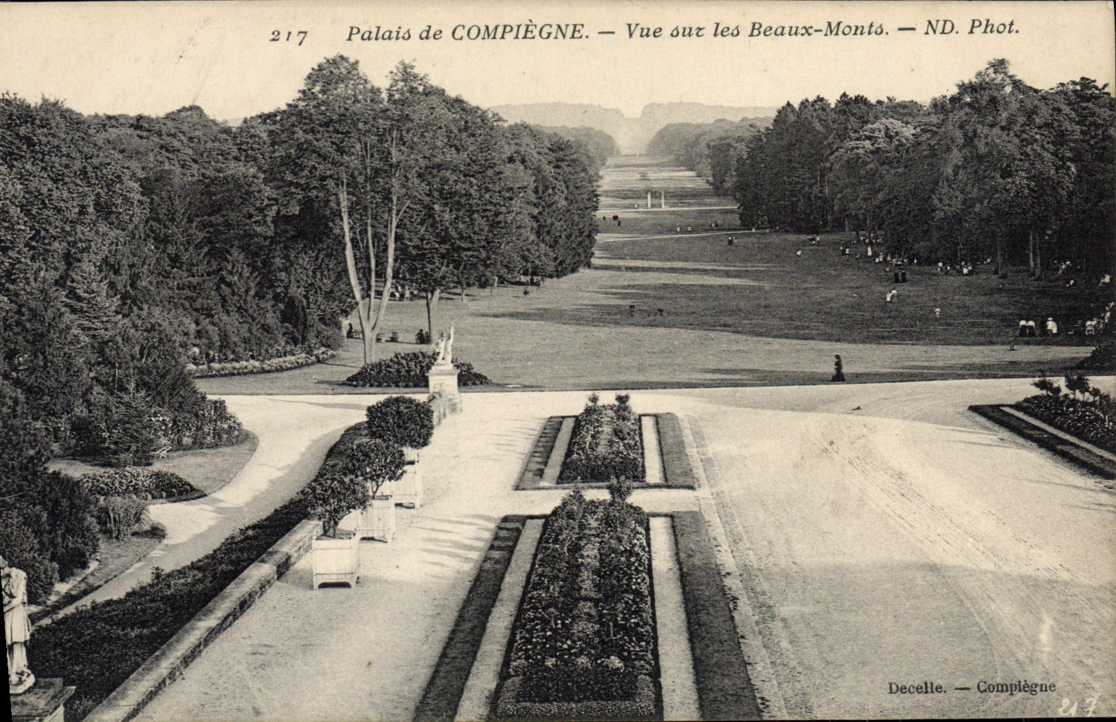 POSTAL Compiegne de la VENDIMIA visto en los montajes hermosos