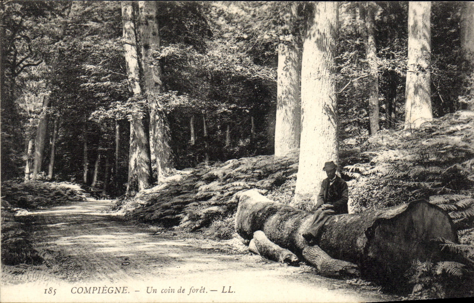 POSTAL Compiegne de la VENDIMIA una esquina del taladro