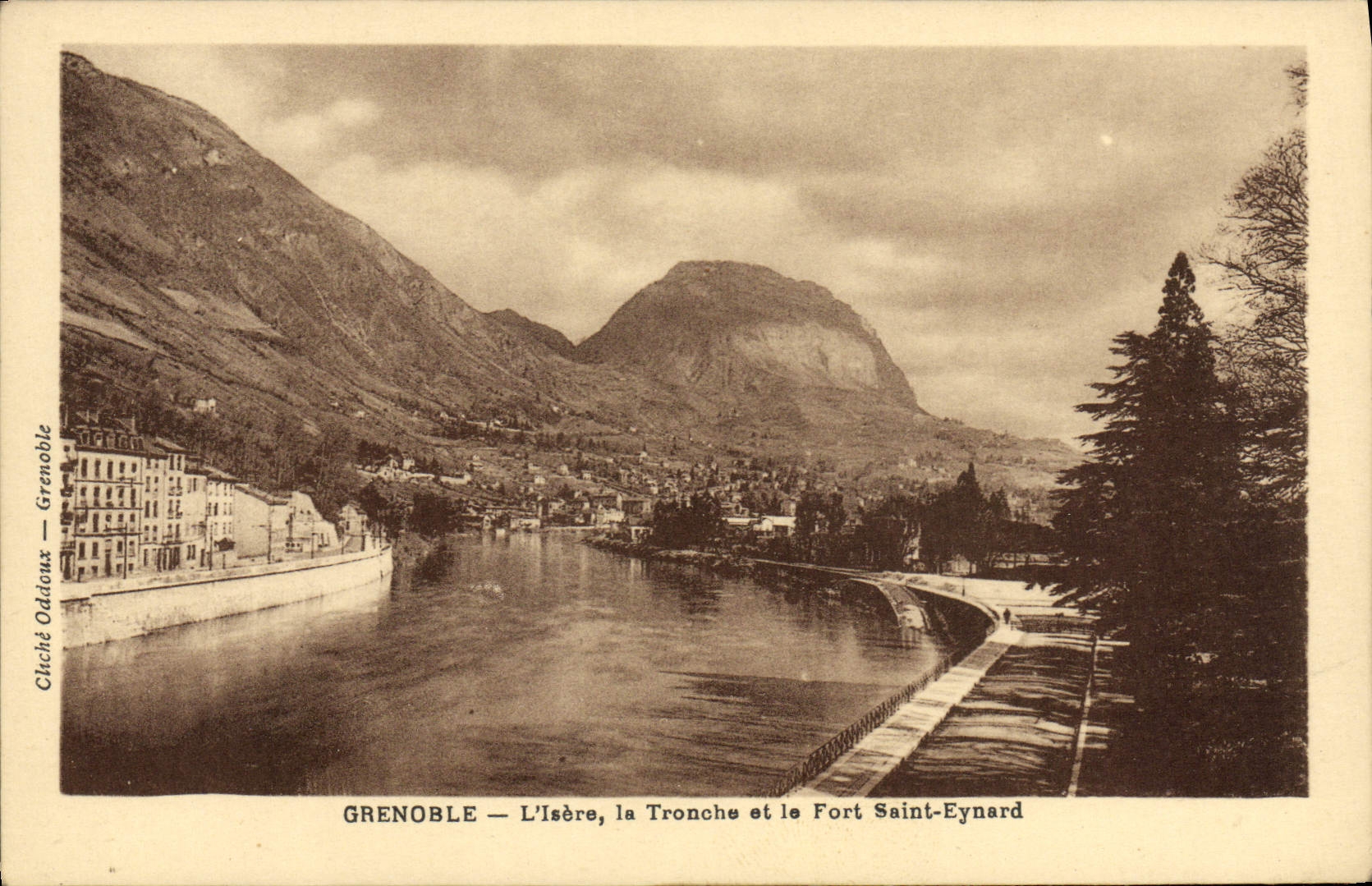 POSTAL Grenoble Isere de la VENDIMIA la taza y el Eynard fuerte Saint