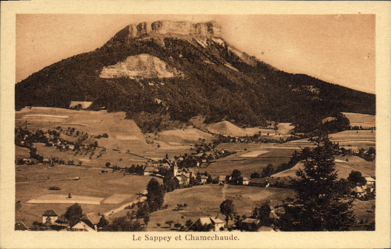 VINTAGE POSTCARD Grenoble Sappey and Chamechaude