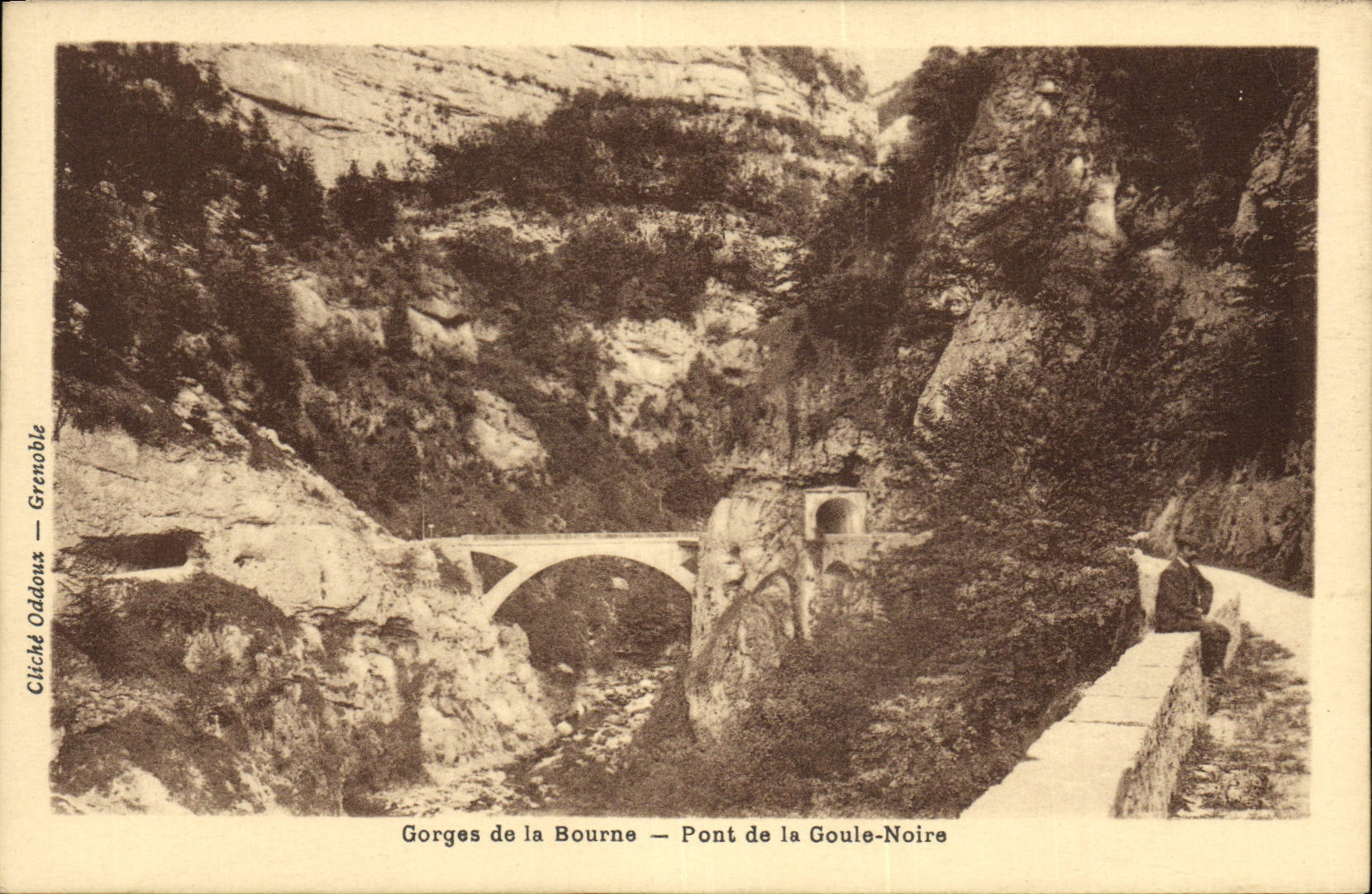 CPA Gorges de la Bourne Pont de la Goule Noire