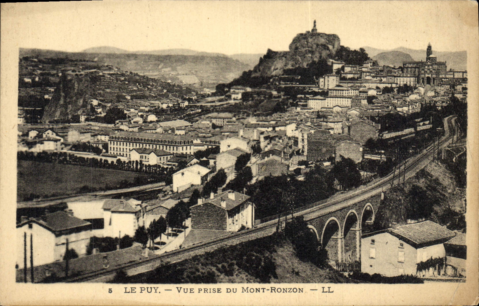 VINTAGE POSTCARD Puy Seen from Of the Ronzon Mount