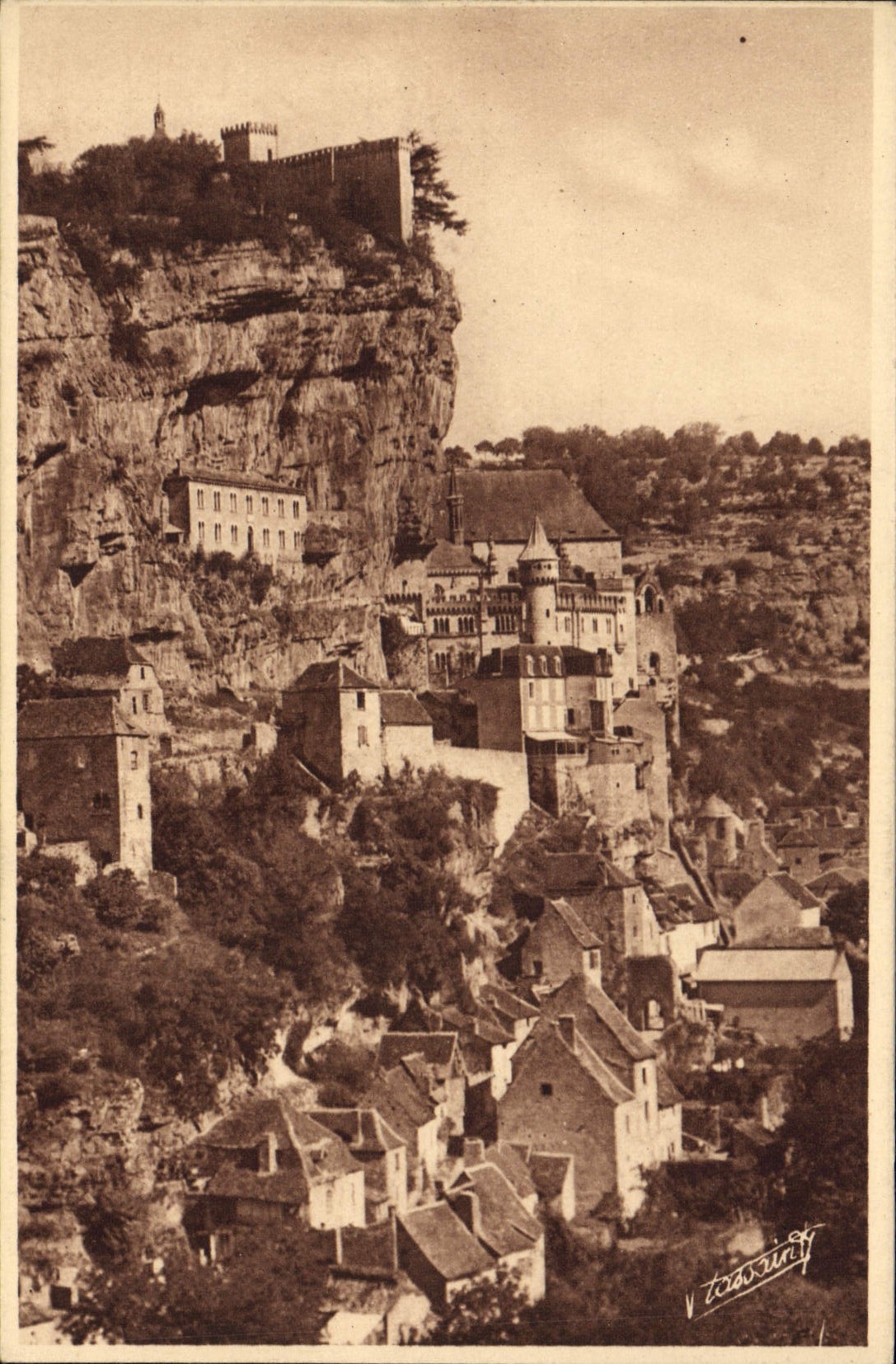 CPA Rocamadour Vue Generale au Couchant