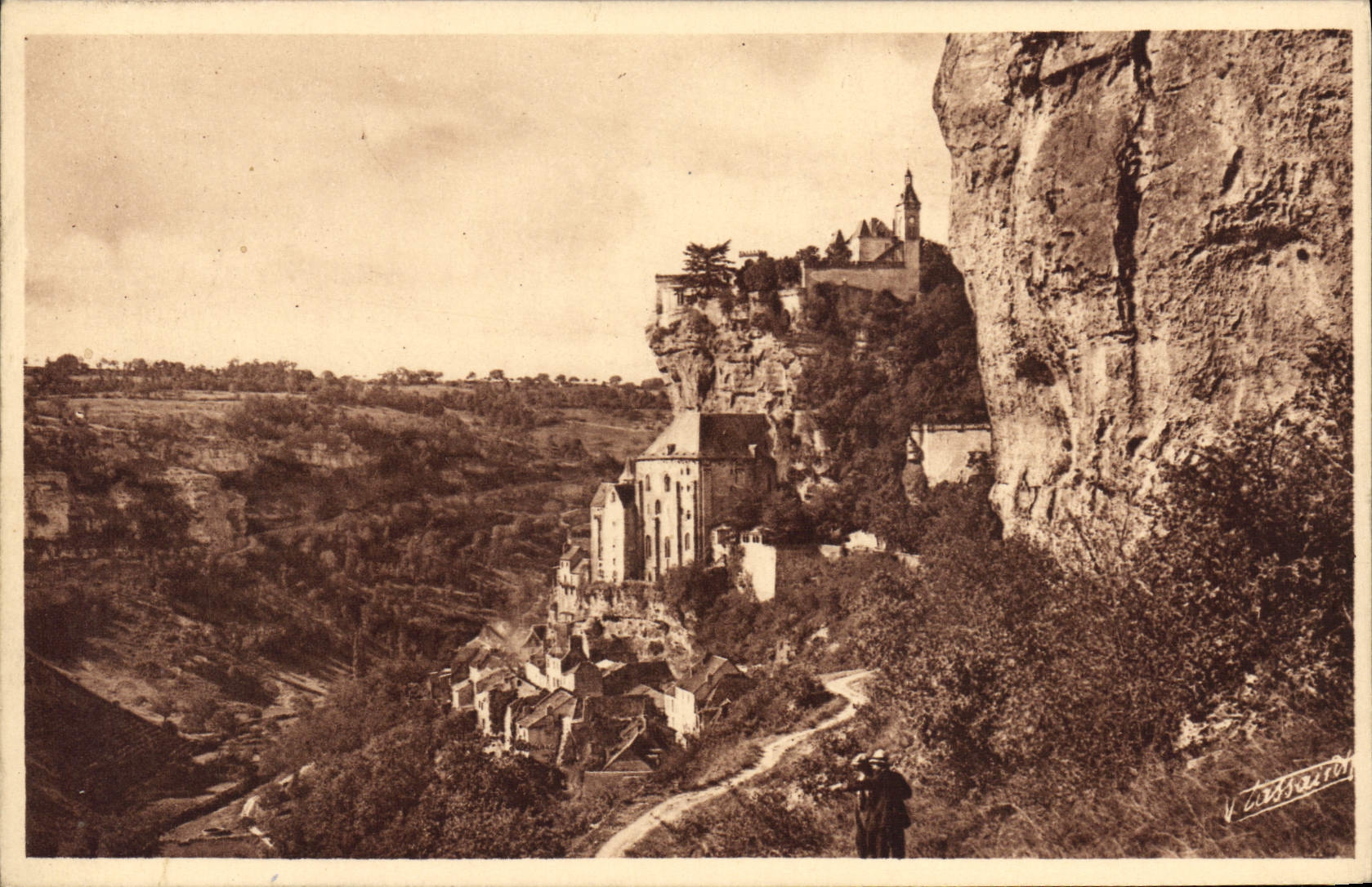CPA Rocamadour Vue Generale au levant
