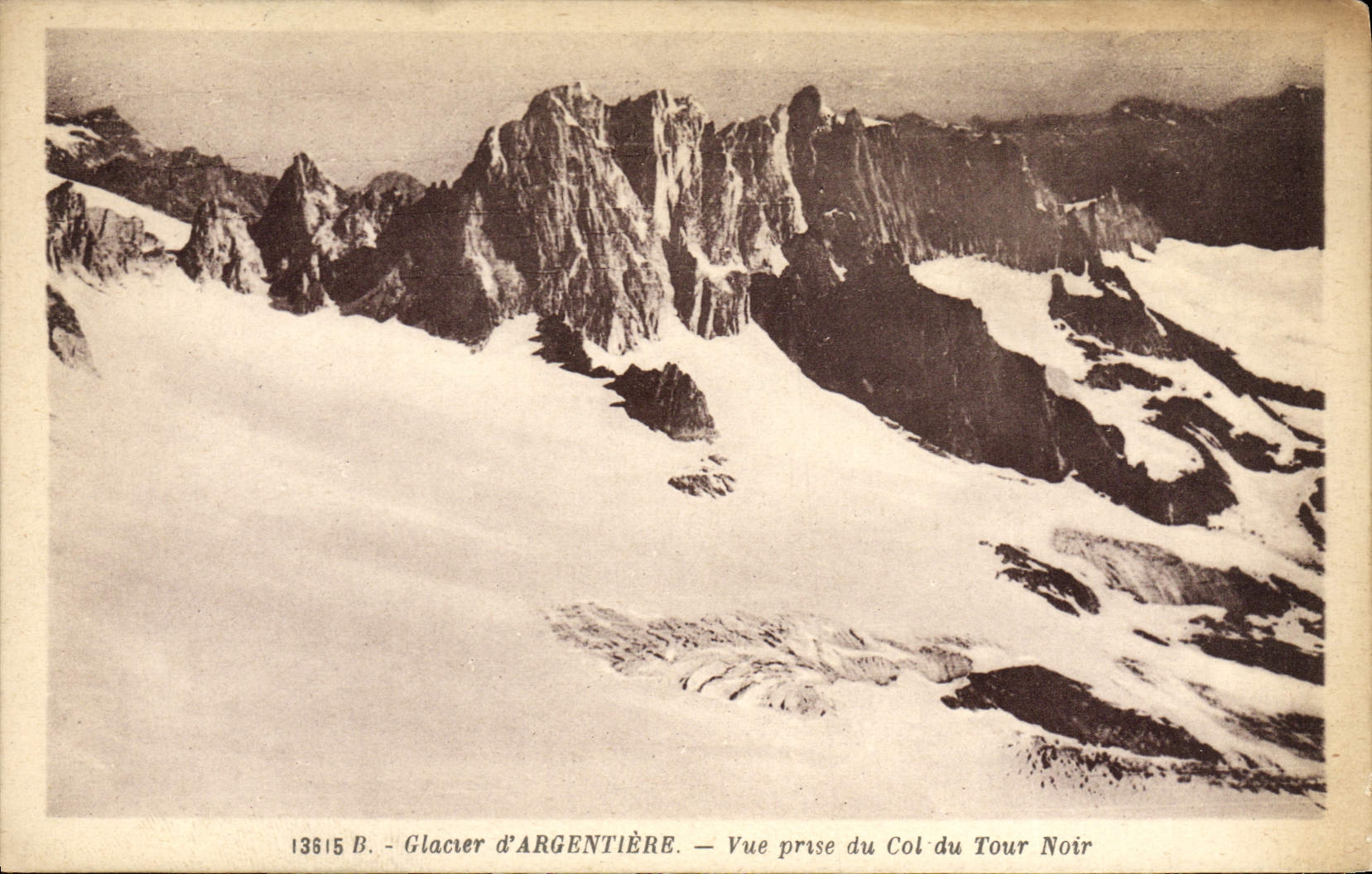 CPA Glacier D'Argentiere Vue Prise Du Col Du Tour Noir
