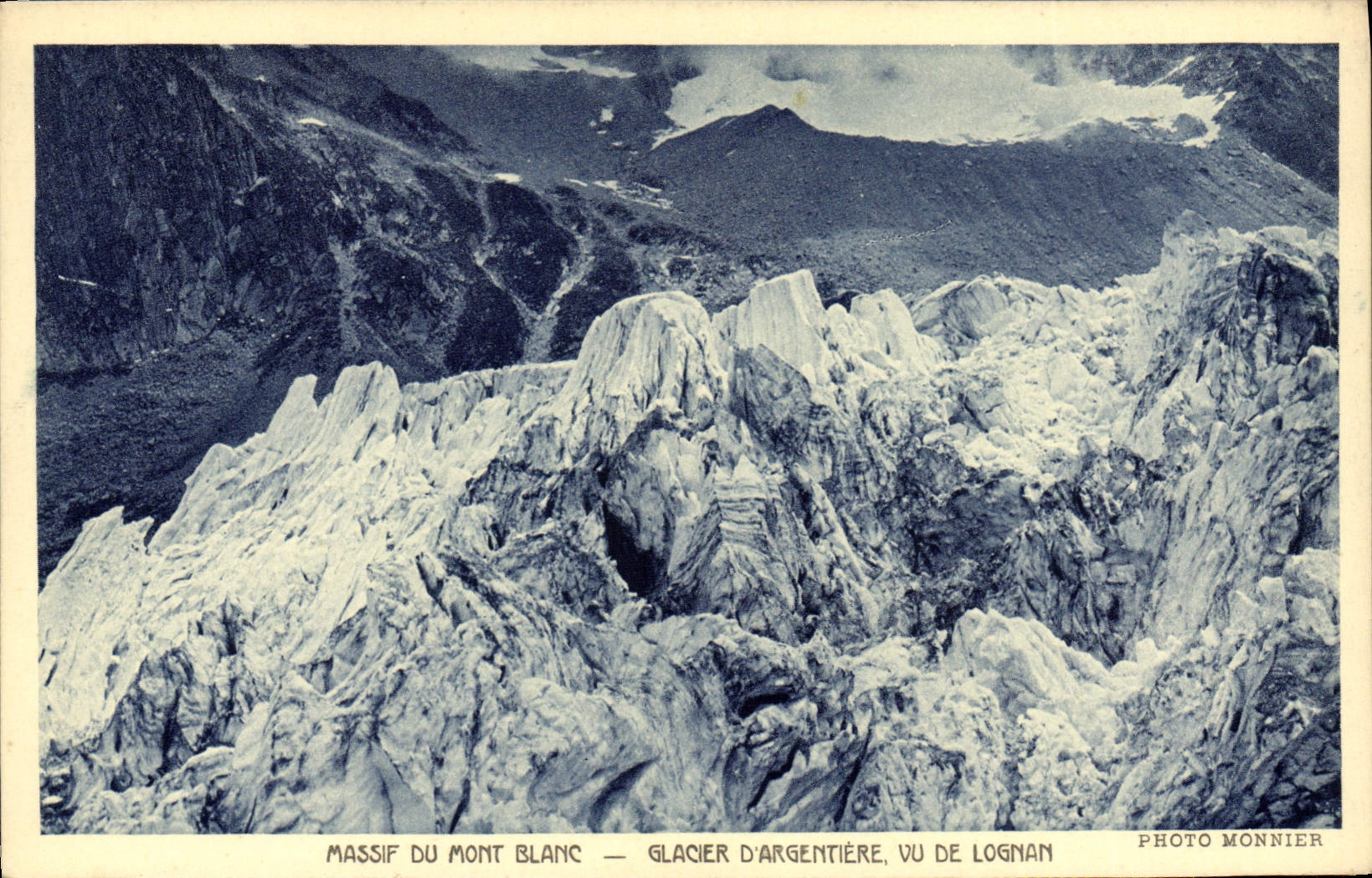 VINTAGE POSTCARD Massive Of Mont Blanc Dargentiere Glacier Seen De Lognan
