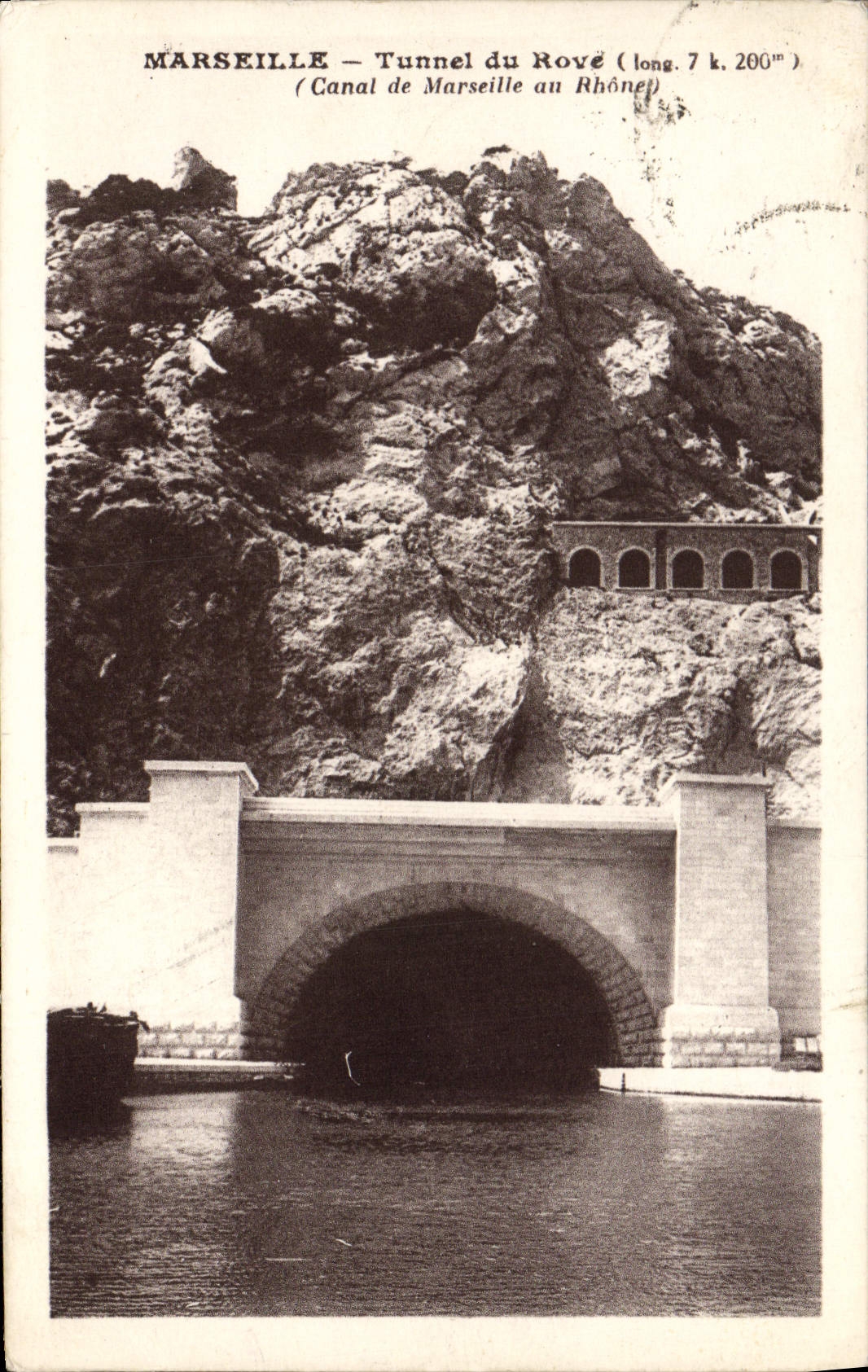 CPA Marseille Tunnel Du Rove Canal de Marseille au Rhone