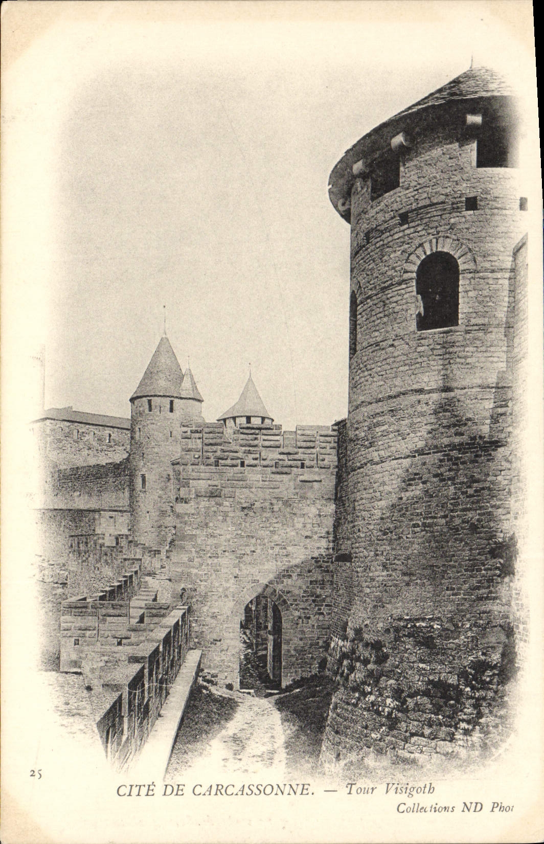 CPA Cite De Carcassonne Tour Visigoth