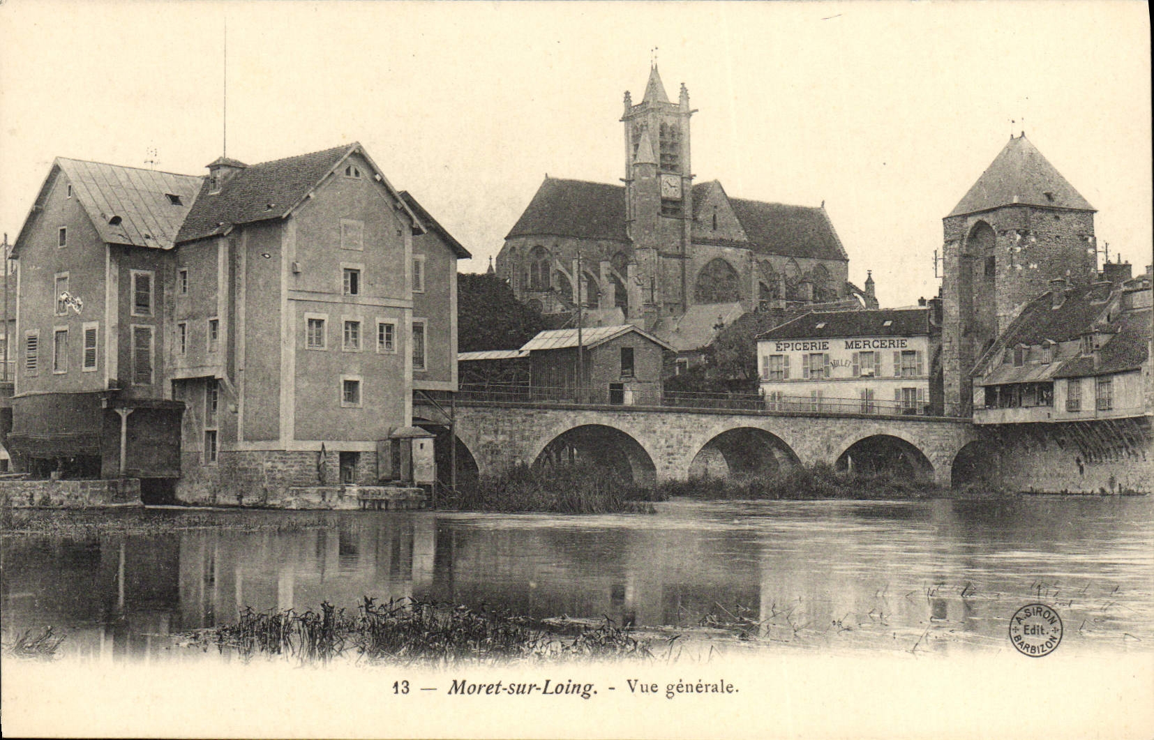 VINTAGE POSTCARD Moret On Loing View