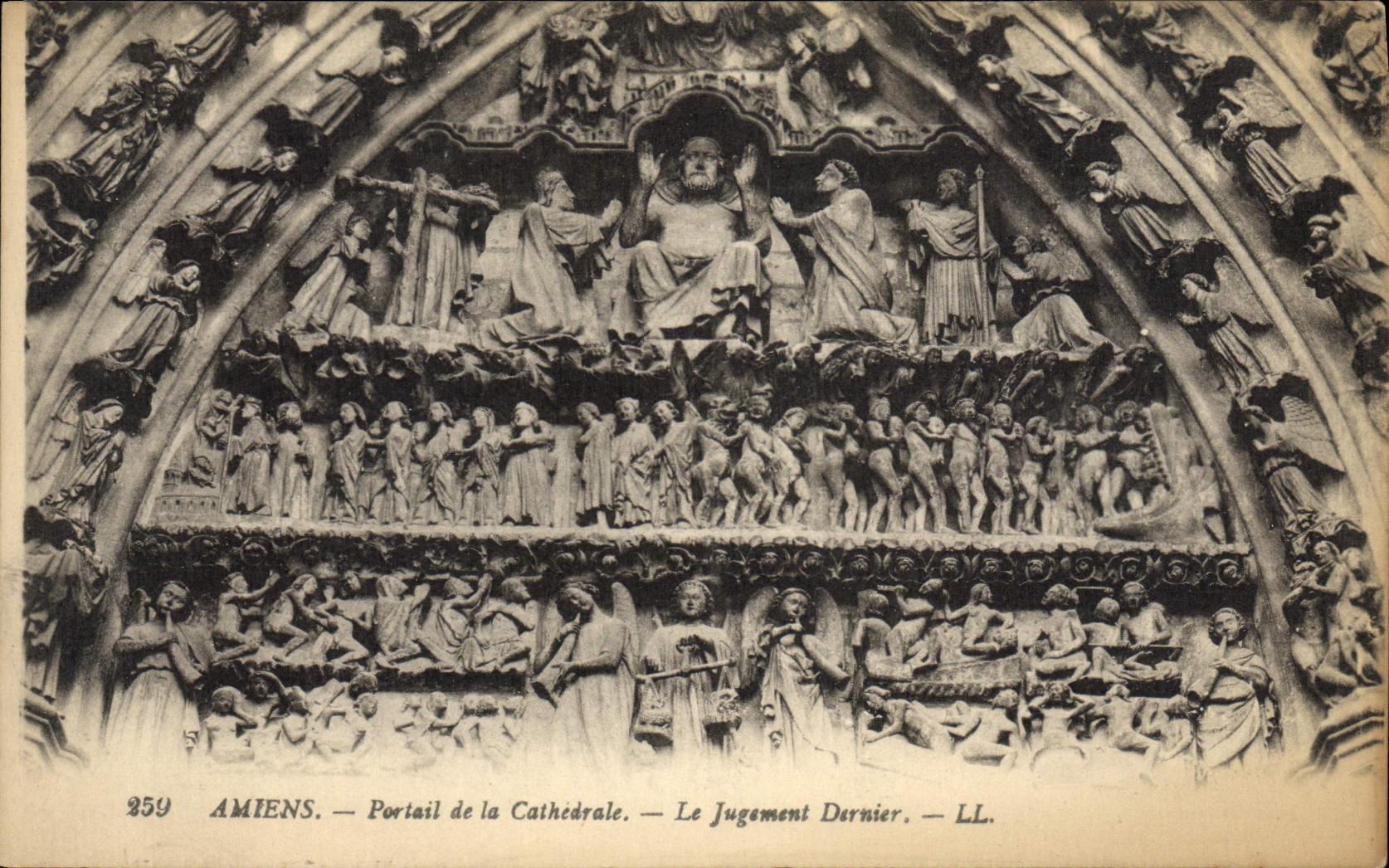 CPA Amiens Portail De La Cathedrale le Jugement Dernier