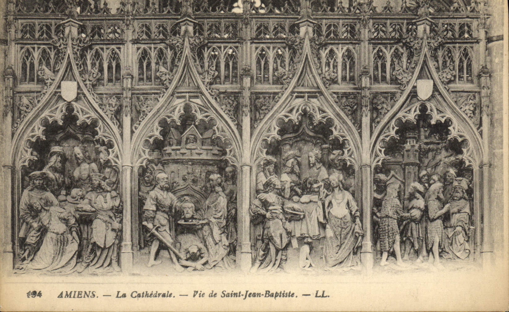 VINTAGE POSTCARD Amiens the Cathedral Life Of Saint Jean Baptist