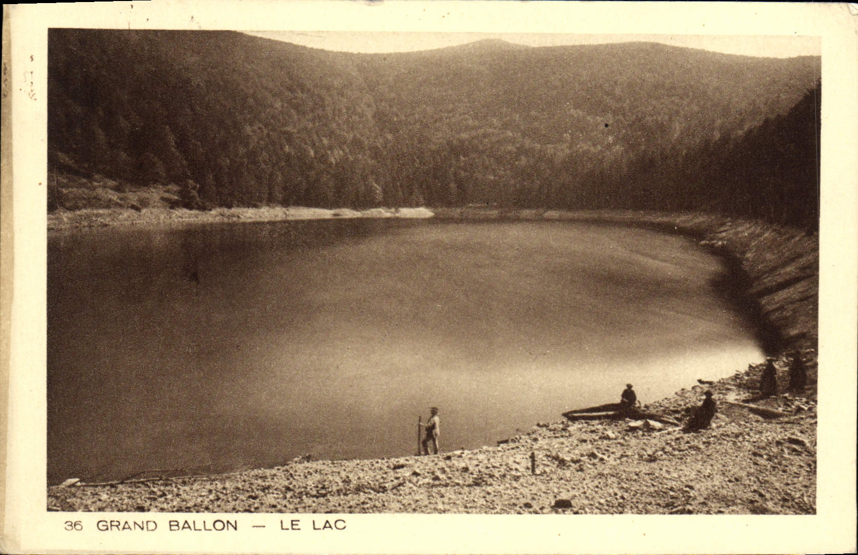 Globo grande de la POSTAL de la VENDIMIA el lago