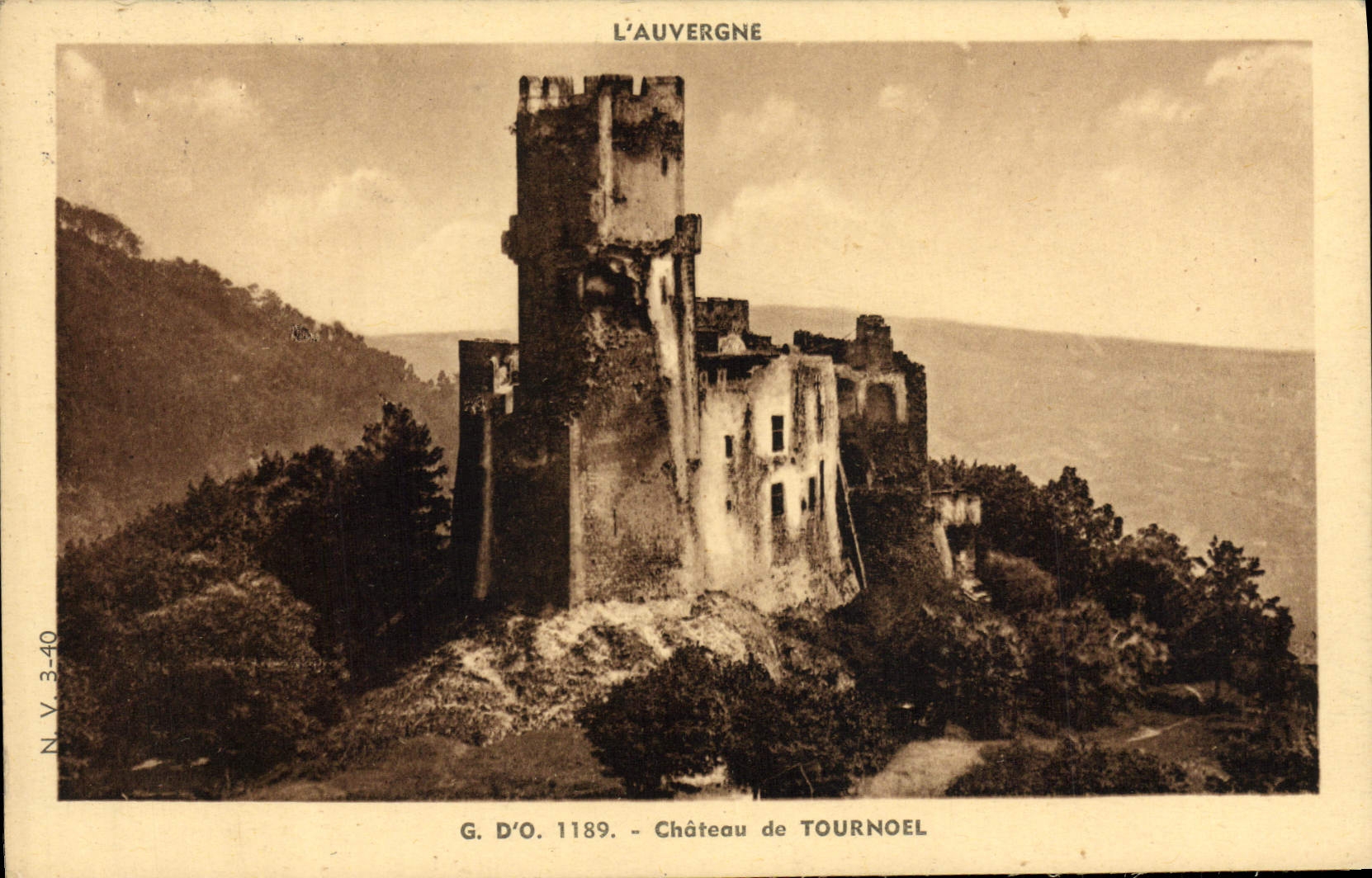VINTAGE POSTCARD Castle De Tournoel