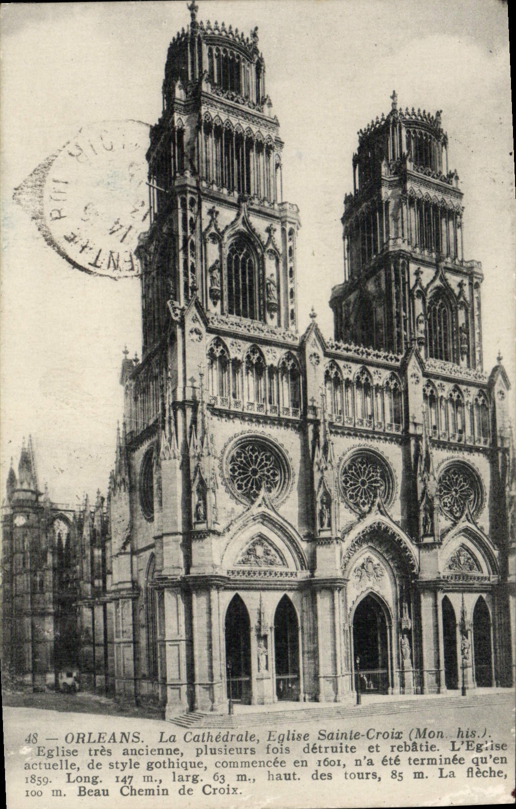 CPA Orleans La Cathedrale Eglise Sainte Croix