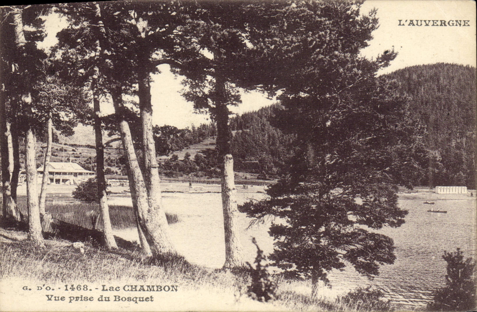 VINTAGE POSTCARD Lake Chambon Seen from Of the Thicket