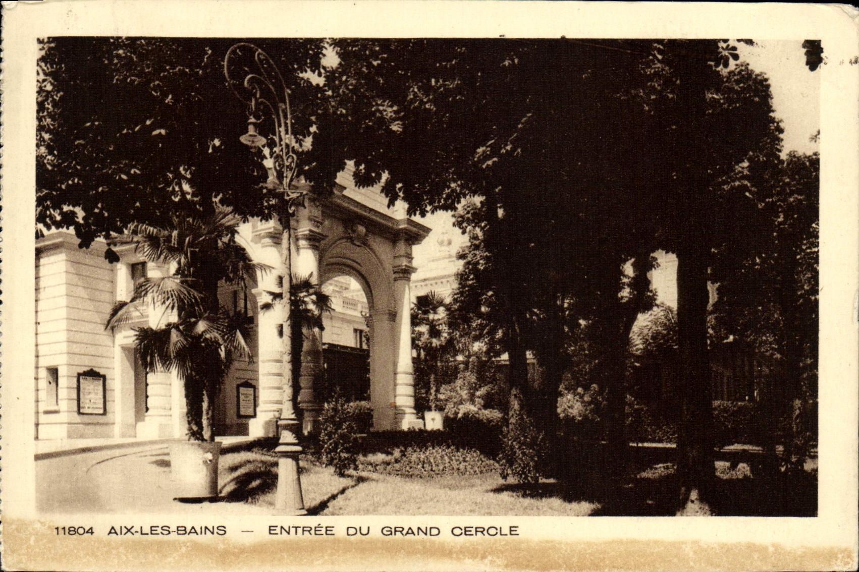 VINTAGE POSTCARD Aix Les Bains Entered Of the Large Circle