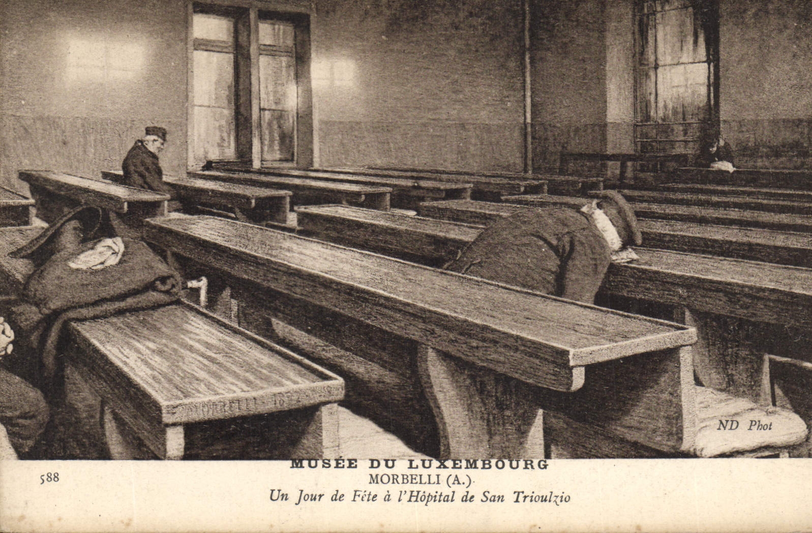 CPA Morbelli Musee Du Luxembourg Un jour de fete a l'hopital de San Trioulzio