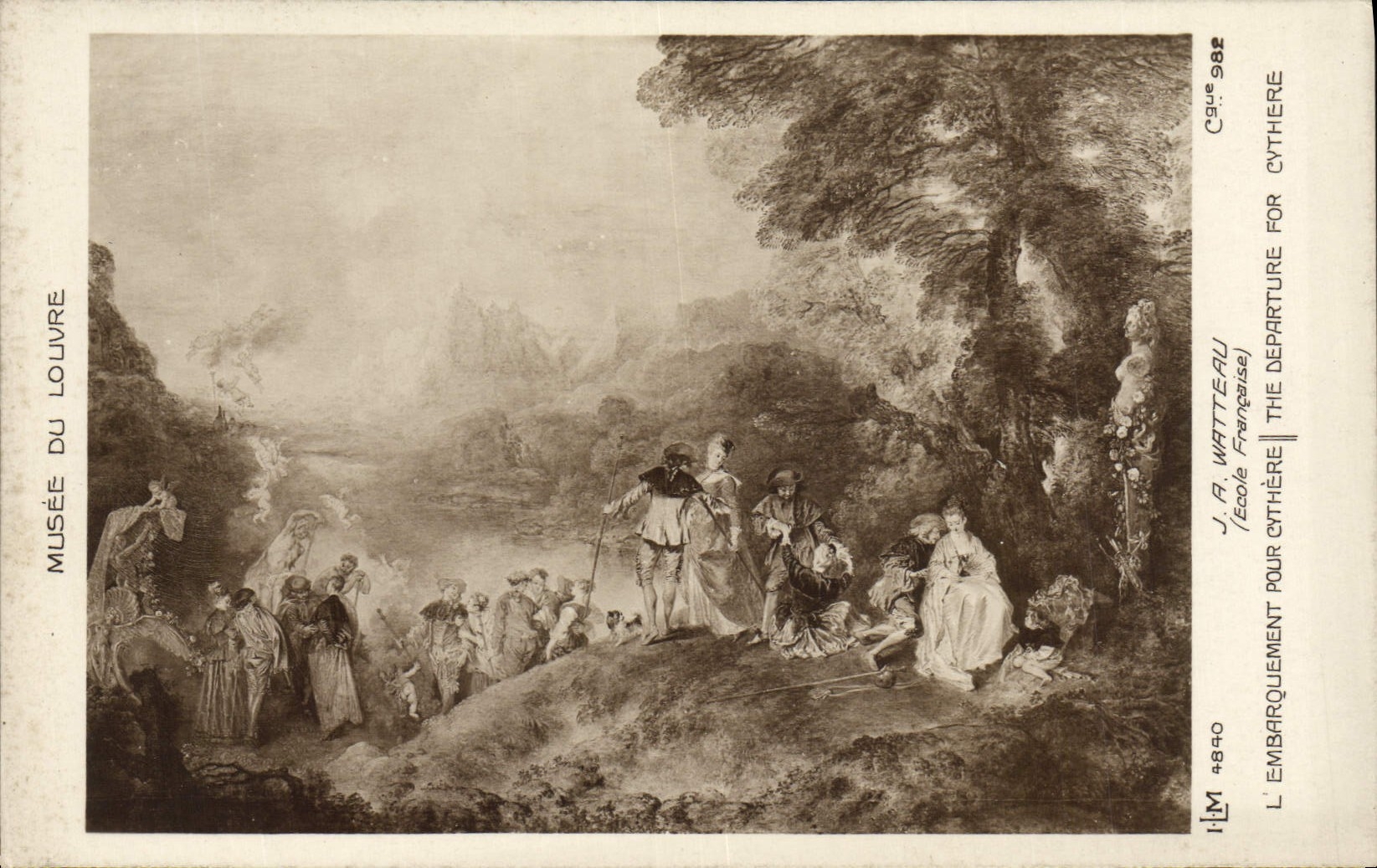 CPA L'Embarquement Pour Cythere Watteau Musee du Louvre Paris