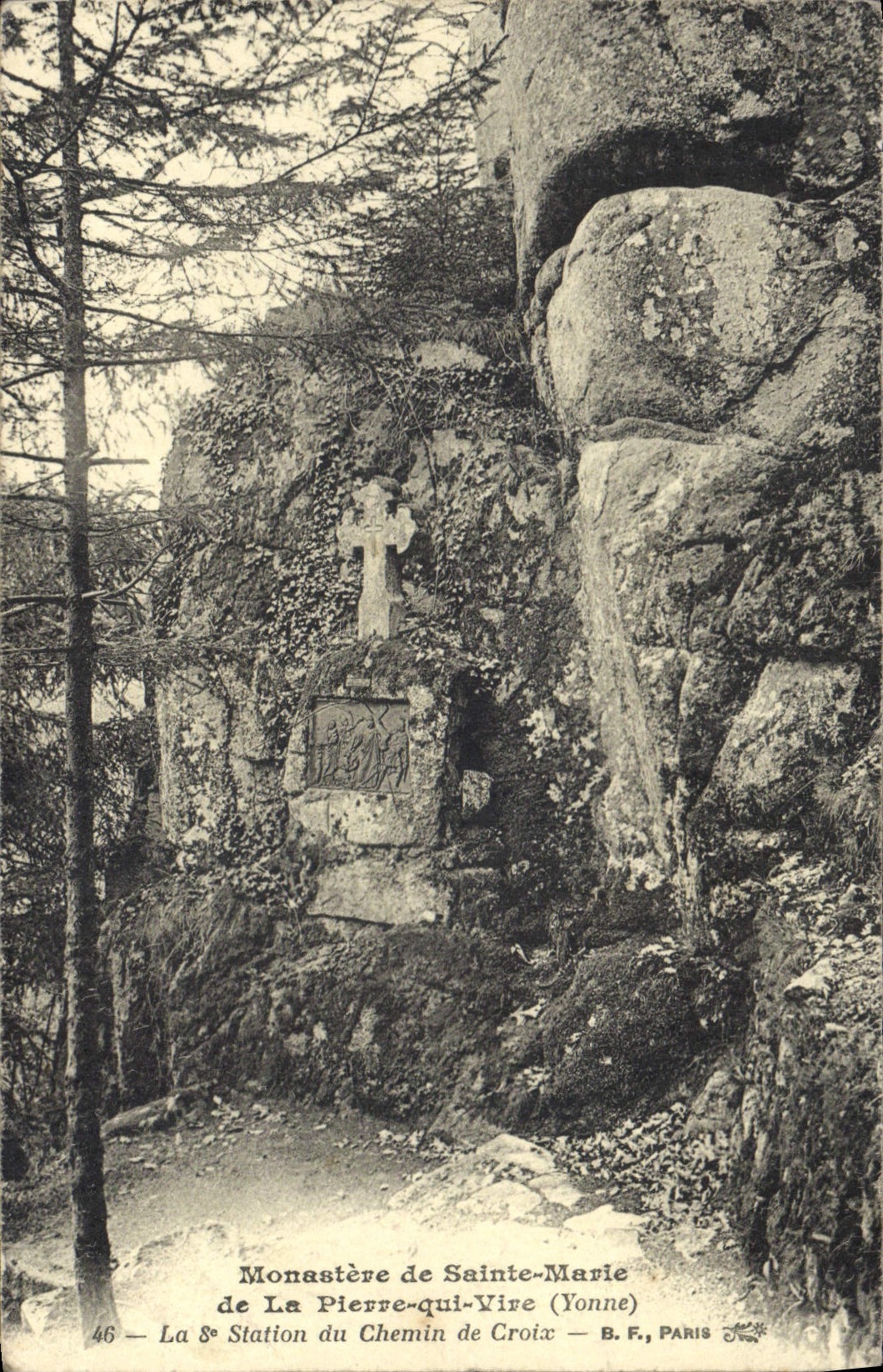 CPA Monastere De Saint Marie De la Pierre Qui Vire La 8eme station du chemin de croix 