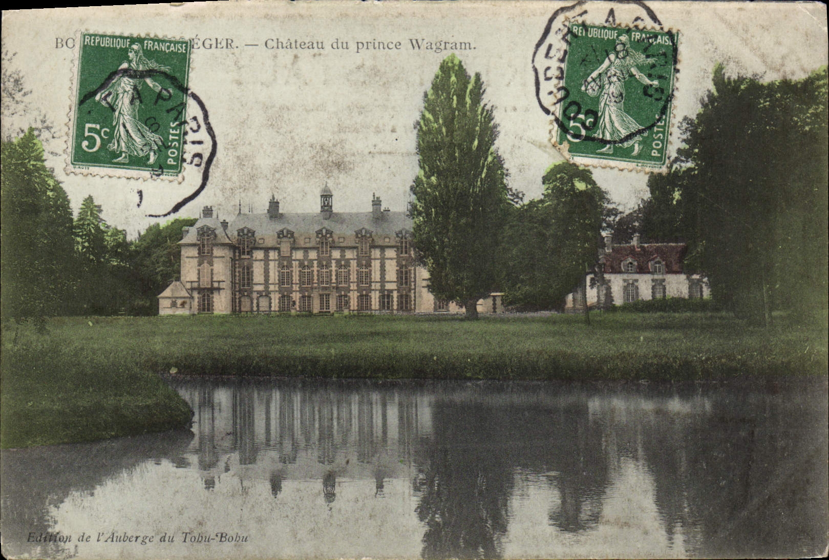 VINTAGE POSTCARD Castle Of Prince Wagram Light Holy Boissy