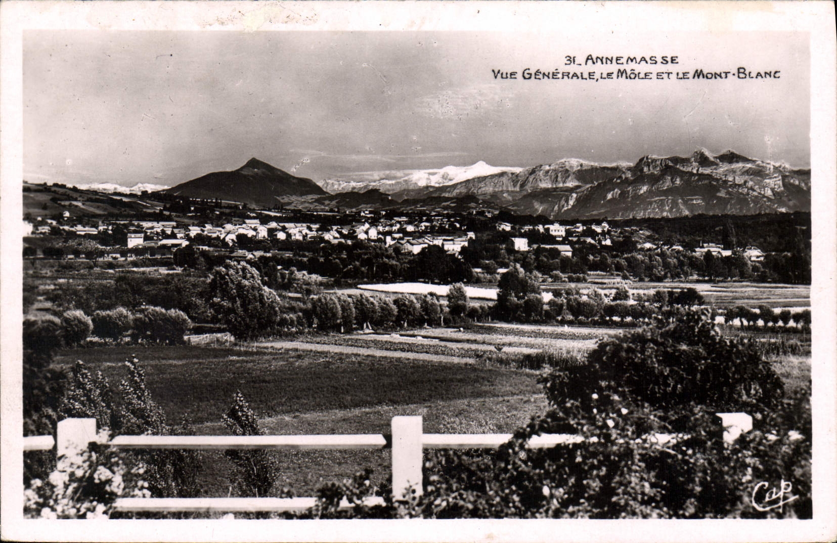 MODERN CARD Annemasse View the Mole And Mont Blanc