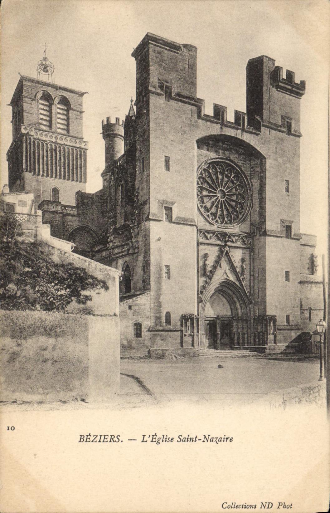 VINTAGE POSTCARD Beziers the Church Saint Nazaire