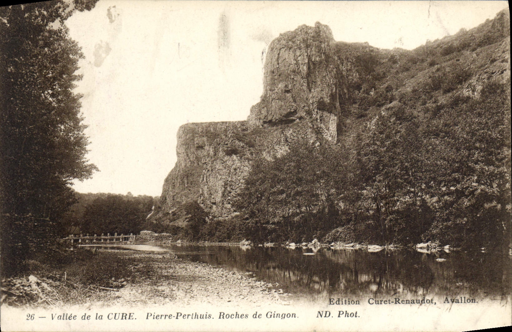 Valle de la POSTAL de la VENDIMIA de las rocas de Pedro Perthuis de la curación de Gingon