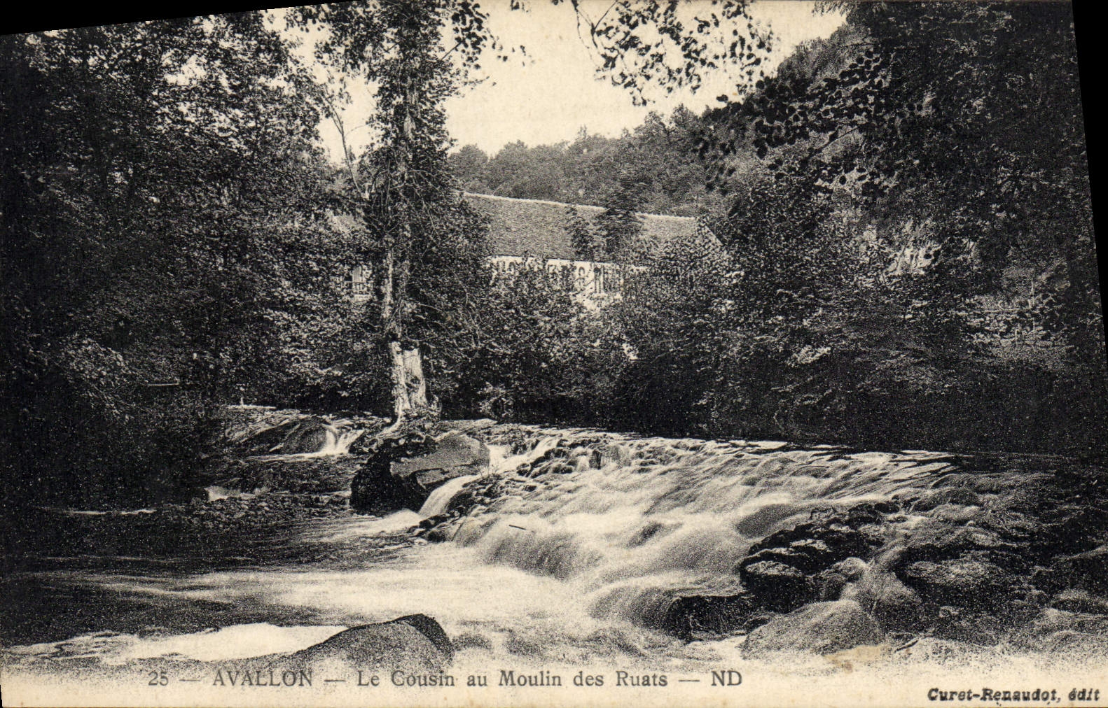 VINTAGE POSTCARD Avallon the Cousin With the Mill Of Ruats