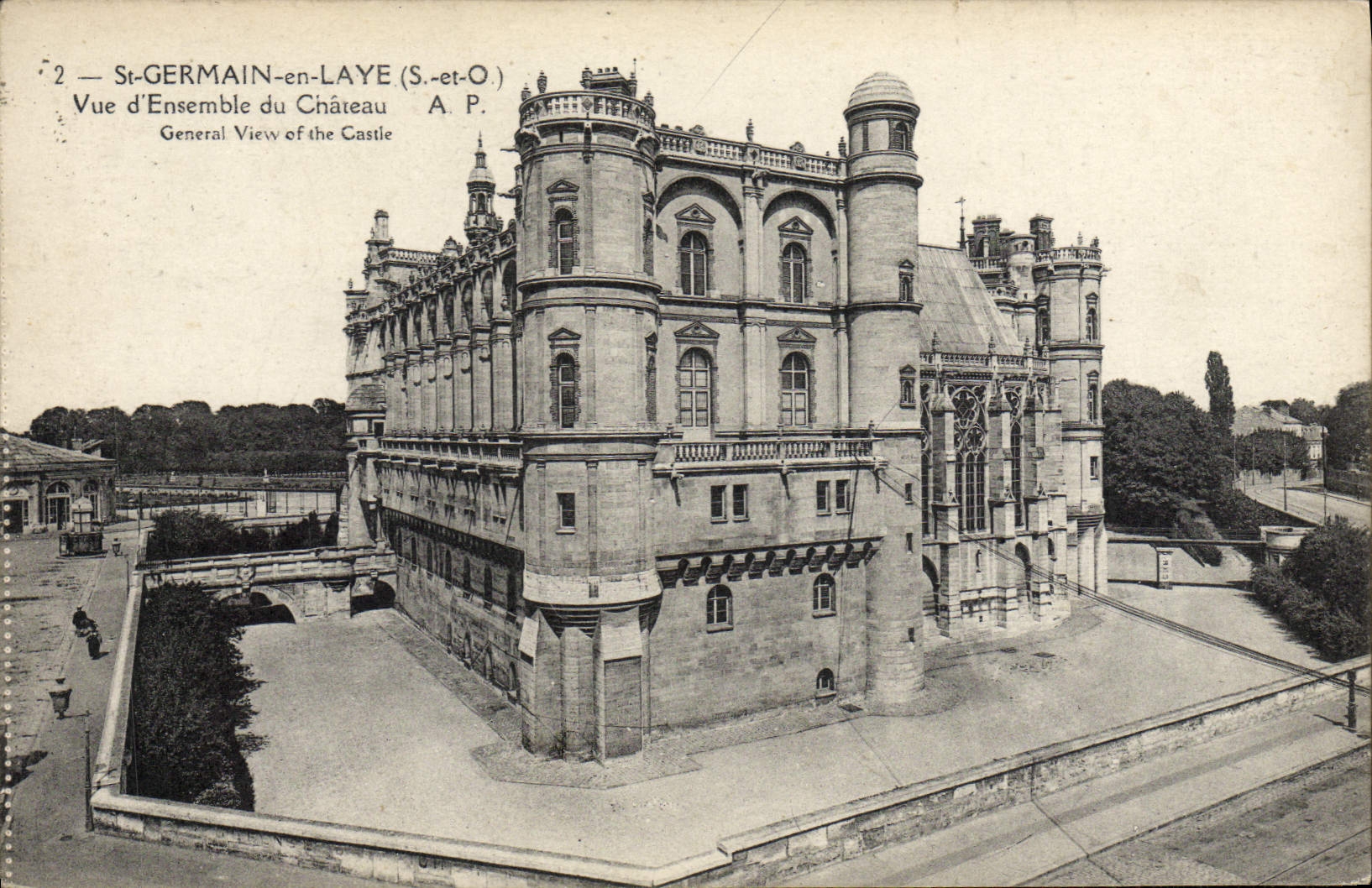 CPA St Germain En Laye Vue D'Ensemble Du Chateau