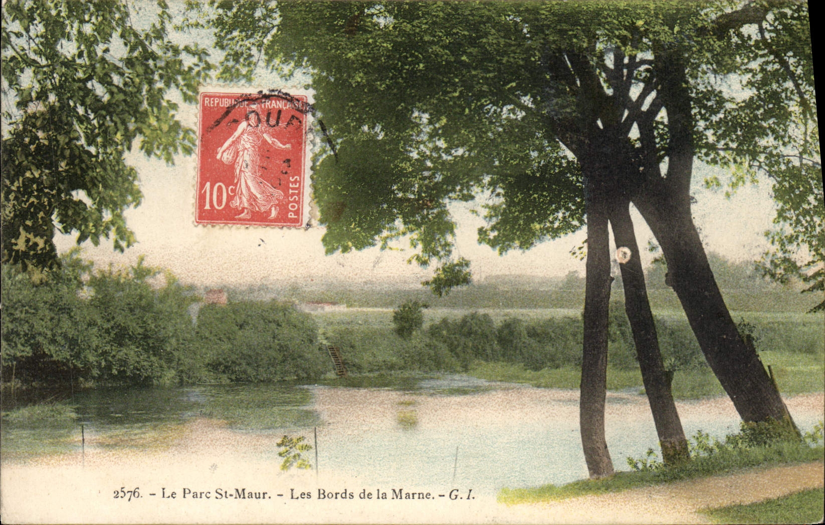VINTAGE POSTCARD the Park St Maur Edges Of the Marne