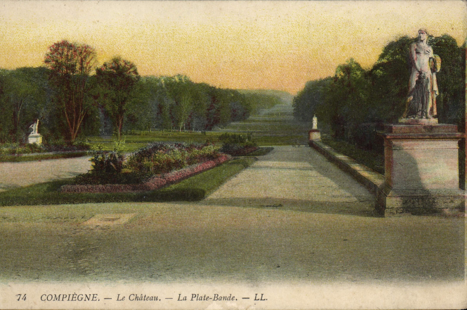 POSTAL Compiegne de la VENDIMIA el castillo los vendajes de la batea