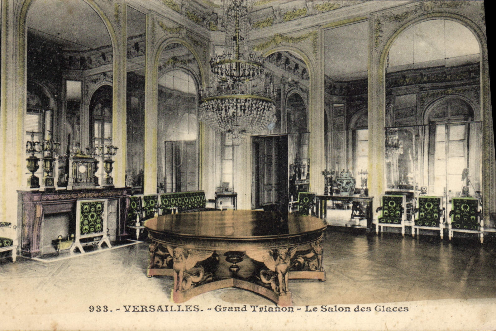 VINTAGE POSTCARD Versailles Large Trianon the Living room Of the Ices
