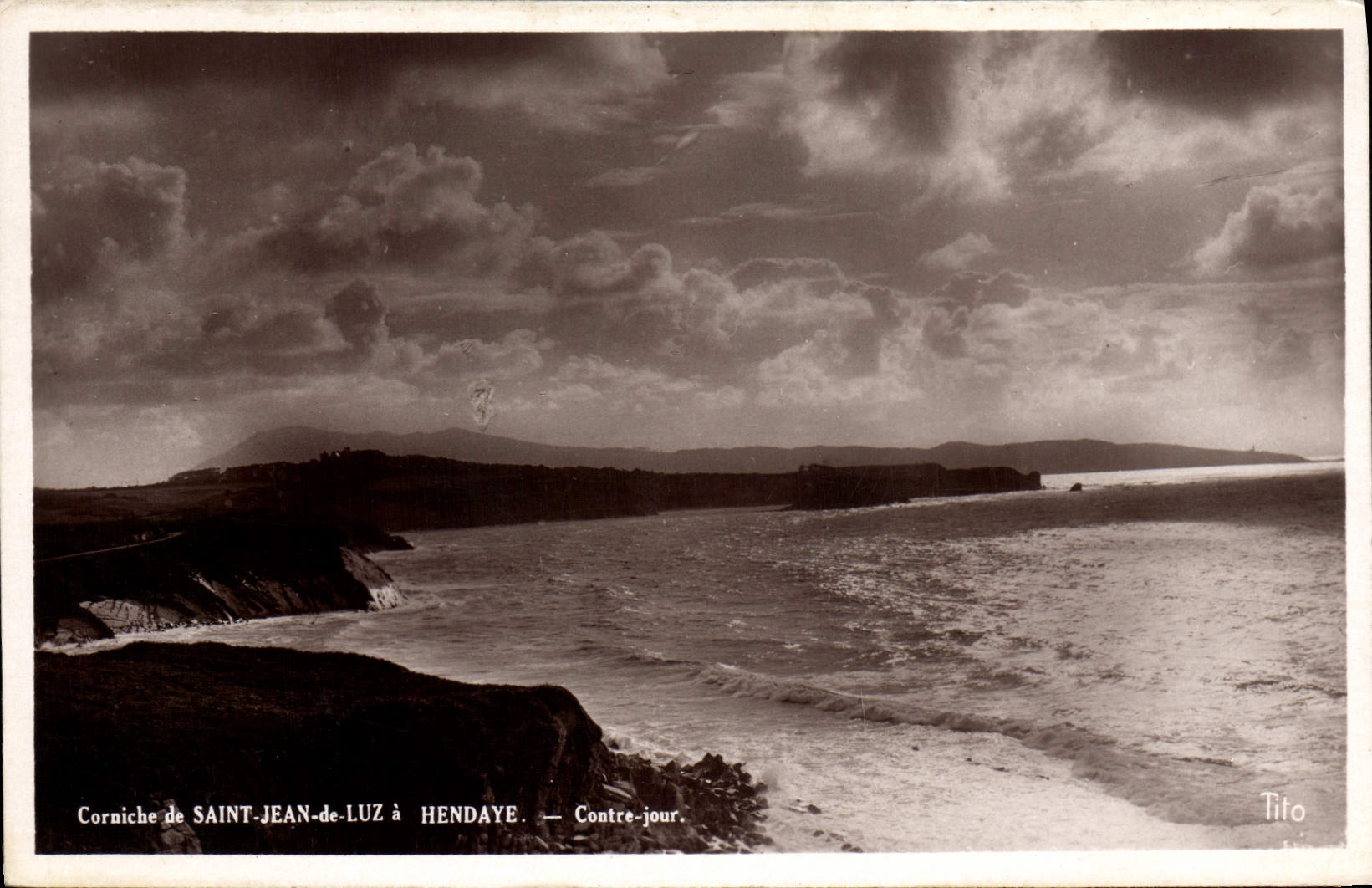 La POSTAL Corniche de la VENDIMIA Saint de Jean De Luz tiene Hendaye contra día
