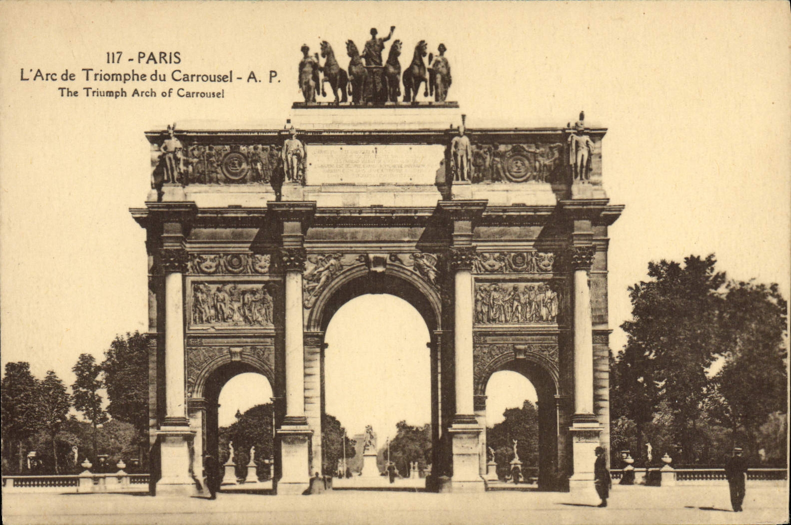 CPA Paris L'Arc De Triomphe Du Carrousel