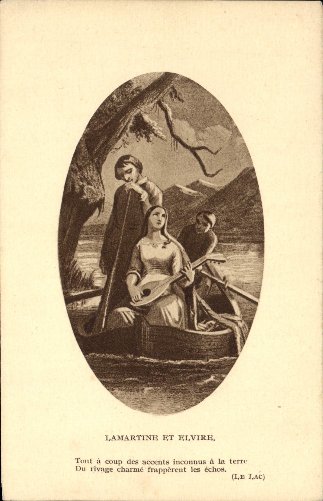 CPA Lamartine Et Elvire 