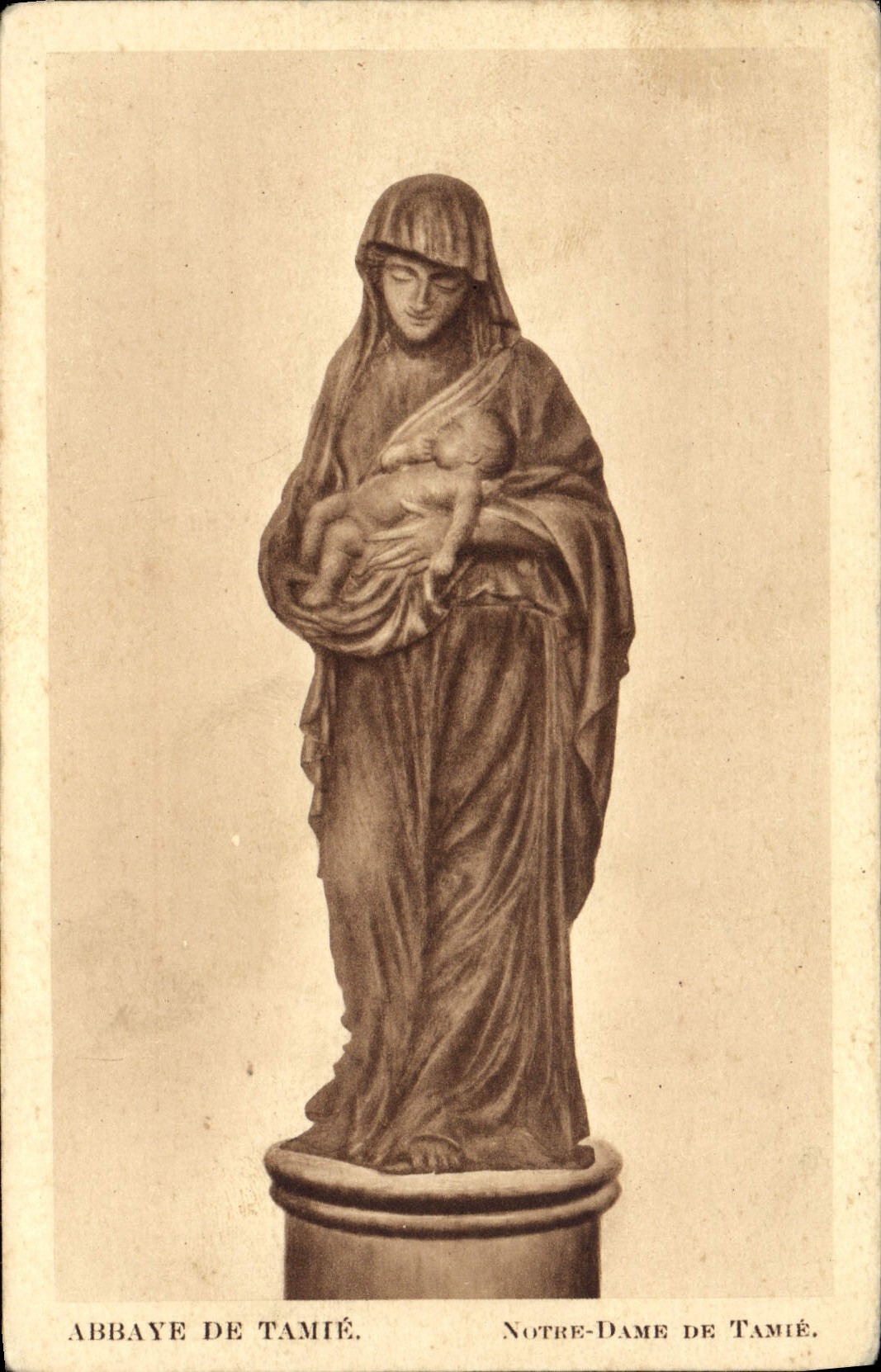 VINTAGE POSTCARD Abbaye De Tamie Notes Lady De Tamie