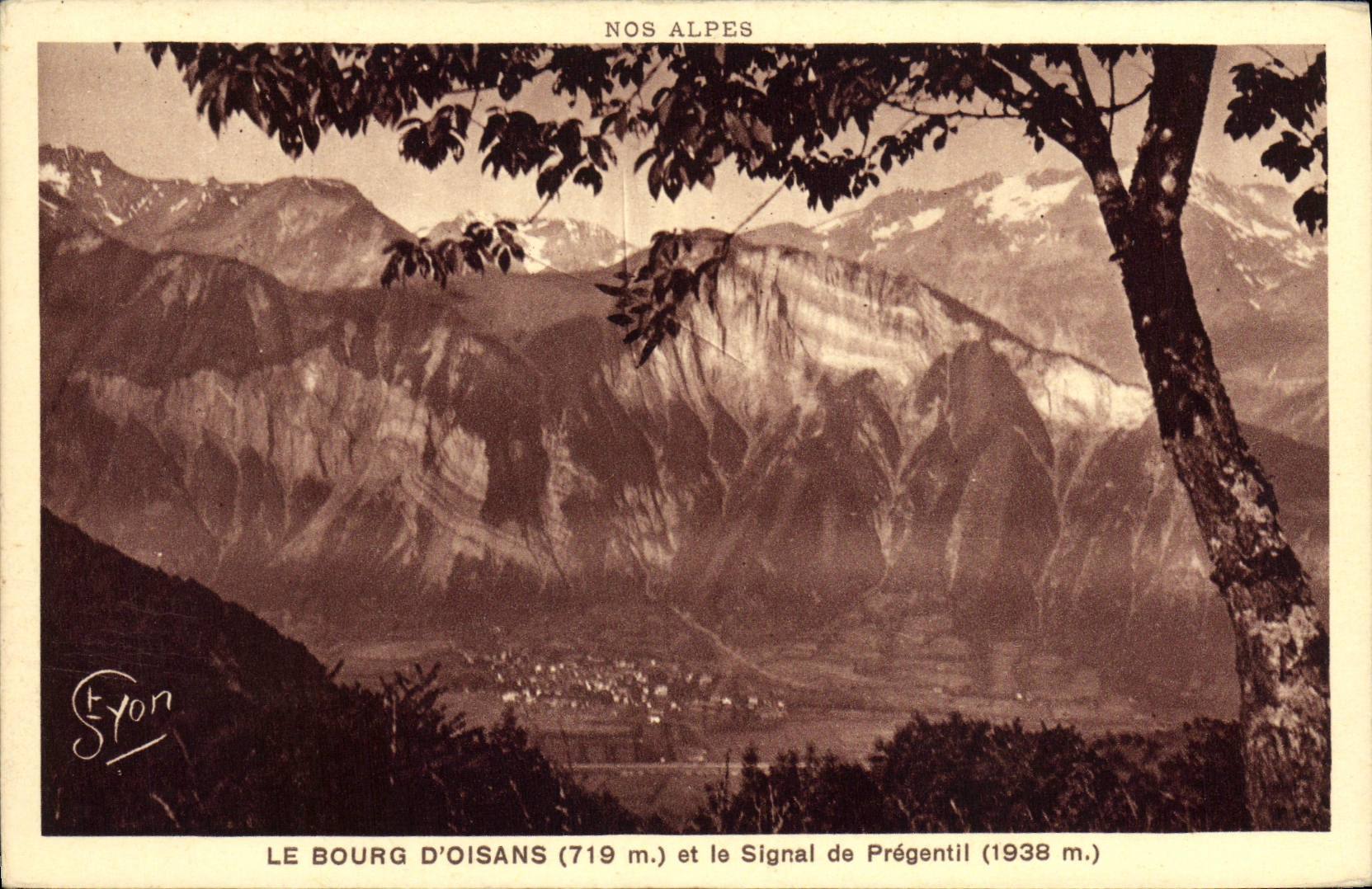 CPA Le Bourg D'Oisans Et Le Signal De Pregentil