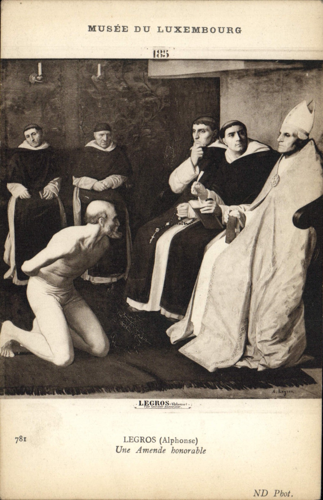 VINTAGE POSTCARD Legros an Amend Museum of Luxembourg