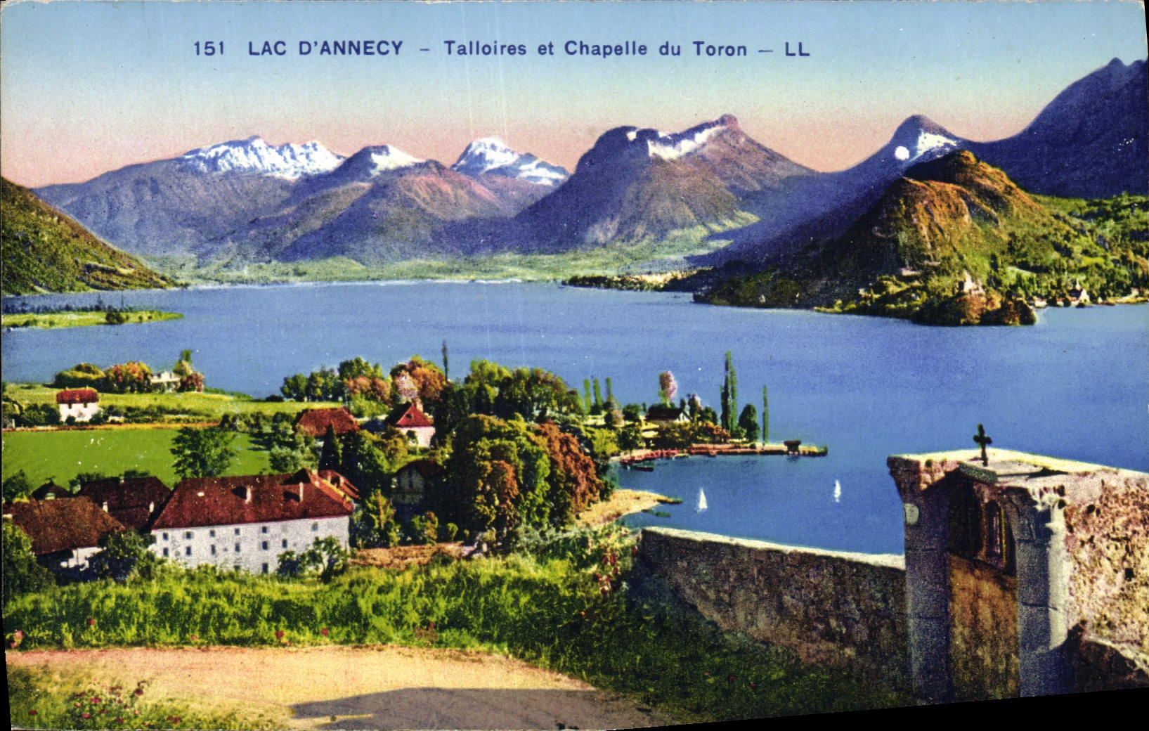 CPA Lac D'Annecy Talloires Et Chapelle Du Toron