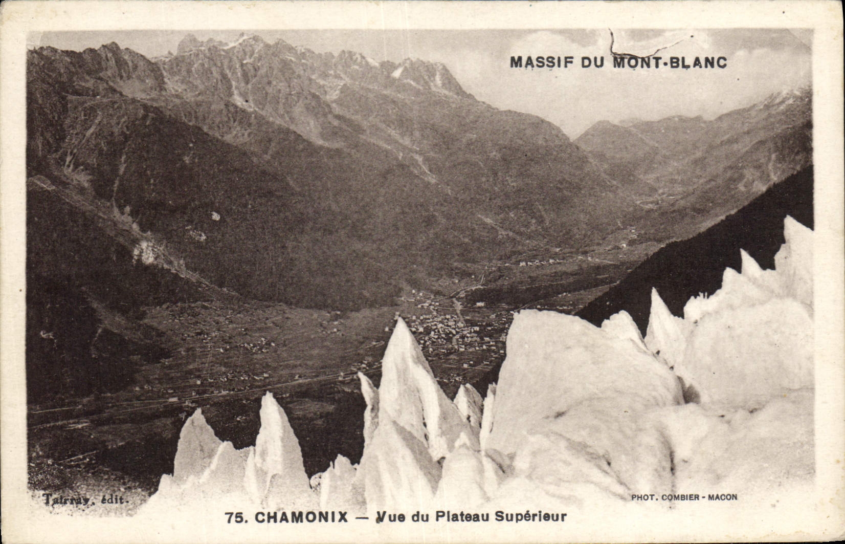 VINTAGE POSTCARD Chamonix Seen Of the Higher Plate