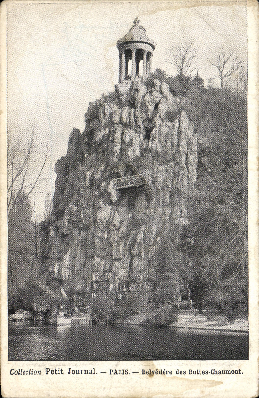 Punto de vista de París de la POSTAL de la VENDIMIA de los Hillocks de Chaumont