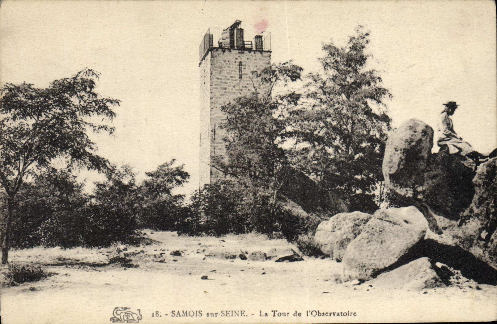 VINTAGE POSTCARD Samois On the Seine the Tower De I' Observatoire